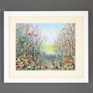 A framed print of a painting by Julia Tanner Art called Summer Meadow
