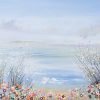 isle of wight inspired art coastal seascape wildflower meadow field picture painting art print wall art