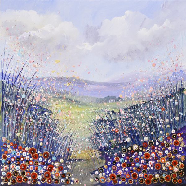 the path to the cottage fine art print landscape painting flowers cape