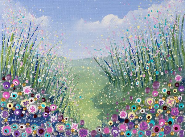 Flower meadow study V11 original painting