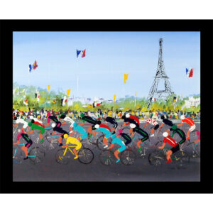cycling table mat placemat le Tour de France l'eiffel tower yellow jersey
