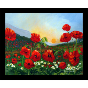 poppy meadow table mat placemat