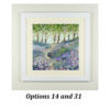 a framed print taken from an acrylic painting of a woodland in spring with bluebells by Isle of Wight artist Julia Tanner