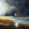 Homeward BoundHenry Bright Study Oil on Canvas bespoke frame dramatic sky seascape original oil painting close up