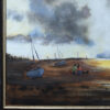 Homeward BoundHenry Bright Study Oil on Canvas bespoke frame dramatic sky seascape original oil painting close up detail.