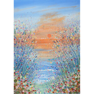 A fine art giclee print of a painting by Isle of Wight artist Julia Tanner called Summer Sun