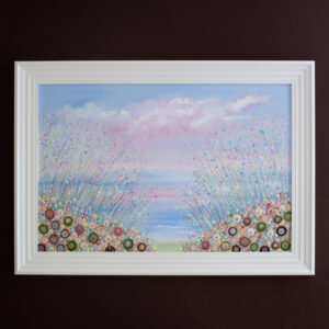 an original flower painting by Julia Tanner of the seaside