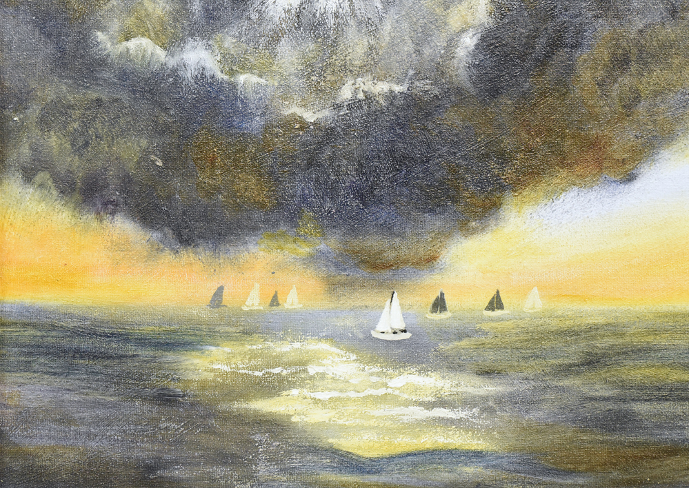 dramatic sea painting