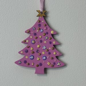 pink painted christmas tree