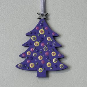 purple christmas tree decoration