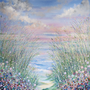 Wildflowers by The Sea - Hand Embellished Canvas Print